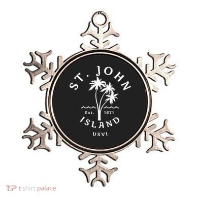Retro Cool St John Usvi Beach Palm Tree Novelty Souvenir Gift Ornament