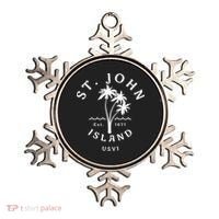 Retro Cool St John Usvi Beach Palm Tree Novelty Souvenir Gift Ornament thumb 0