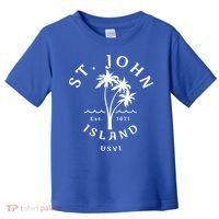 Retro Cool St John Usvi Beach Palm Tree Novelty Souvenir Gift Toddler T-Shirt thumb 0