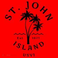 Retro Cool St John Usvi Beach Palm Tree Novelty Souvenir Gift Santa Hat thumb 1