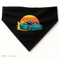 Race Car Sunset USA-Made Doggie Bandana thumb 0