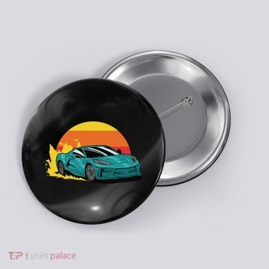 Race Car Sunset Button