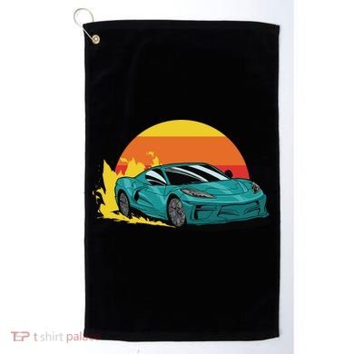 Race Car Sunset Golf Towel