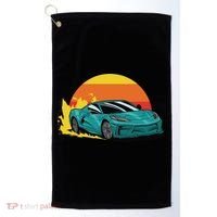Race Car Sunset Golf Towel thumb 0