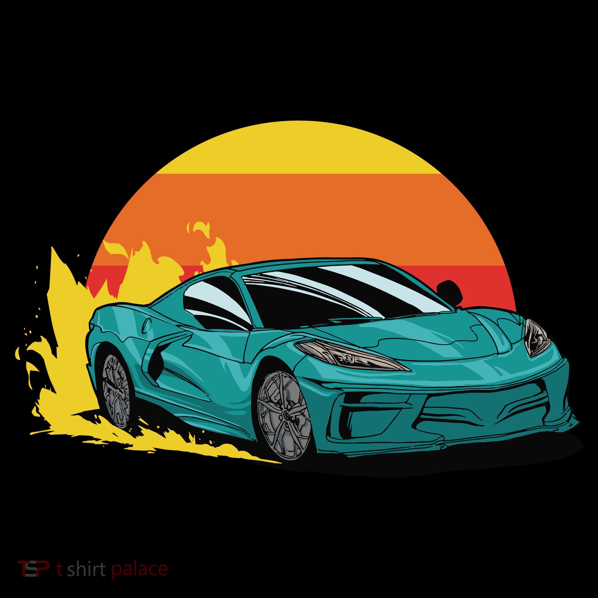 Race Car Sunset Toddler T-Shirt