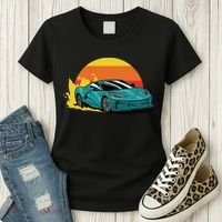 Race Car Sunset Women's T-Shirt thumb 3