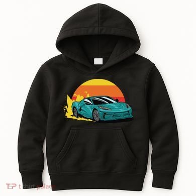 Race Car Sunset Kids Hoodie