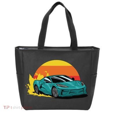 Race Car Sunset Tote Bag