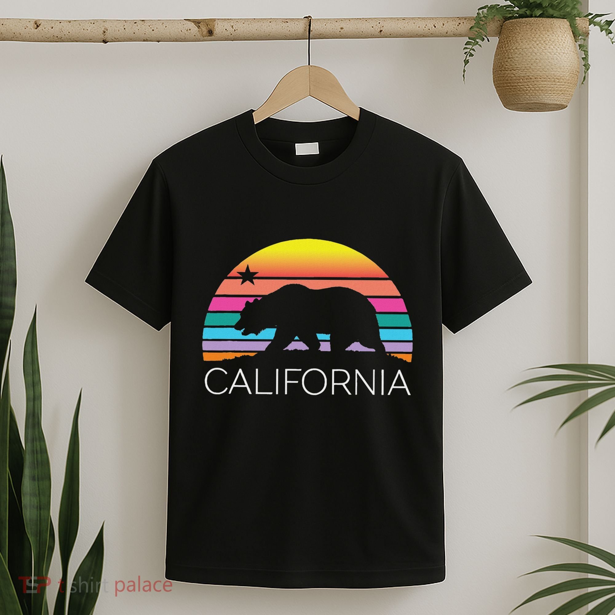 Retro California Surf Vintage Beach Cali 80s Venice Palm Sun T-Shirt