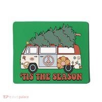 Retro Christmas Tis The Season Truck Christmas Tree Lights Mousepad thumb 0