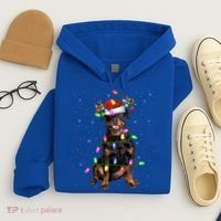 Rottweiler Christmas Tree Light Pajama Dog Xmas Great Gift Hoodie thumb 4