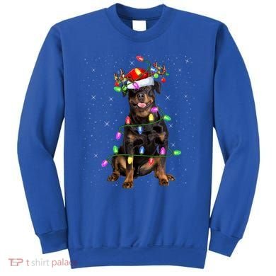 Rottweiler Christmas Tree Light Pajama Dog Xmas Great Gift Sweatshirt