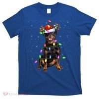 Rottweiler Christmas Tree Light Pajama Dog Xmas Great Gift T-Shirt thumb 0
