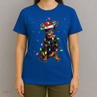 Rottweiler Christmas Tree Light Pajama Dog Xmas Great Gift T-Shirt thumb 4