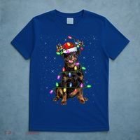 Rottweiler Christmas Tree Light Pajama Dog Xmas Great Gift T-Shirt thumb 5