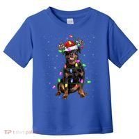 Rottweiler Christmas Tree Light Pajama Dog Xmas Great Gift Toddler T-Shirt thumb 0