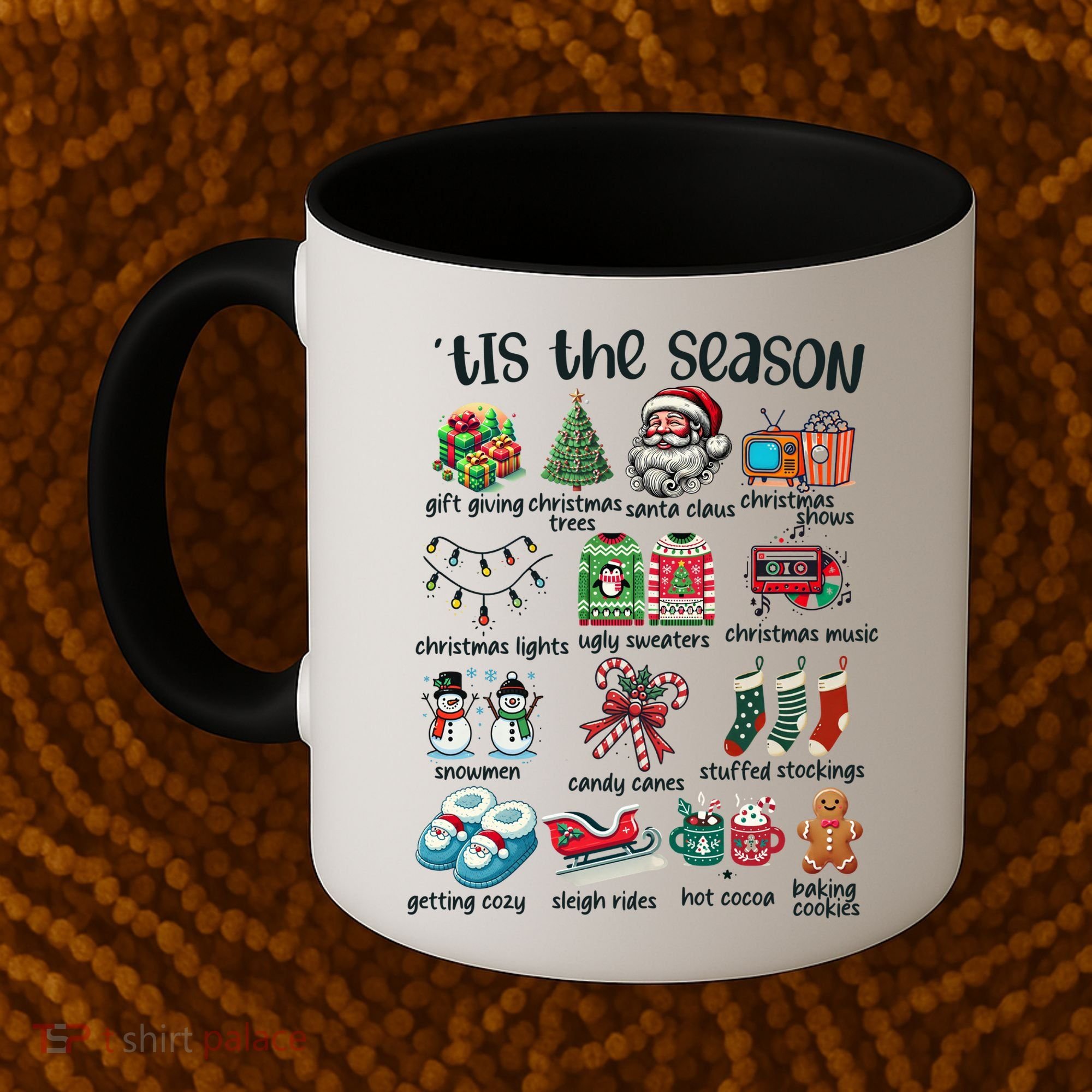 Retro Christmas Tis The Season Coffee Mug