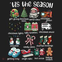 Retro Christmas Tis The Season Beanie thumb 2