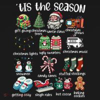 Retro Christmas Tis The Season Women's Hoodie thumb 2