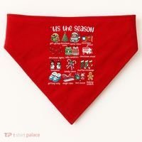 Retro Christmas Tis The Season USA-Made Doggie Bandana thumb 0