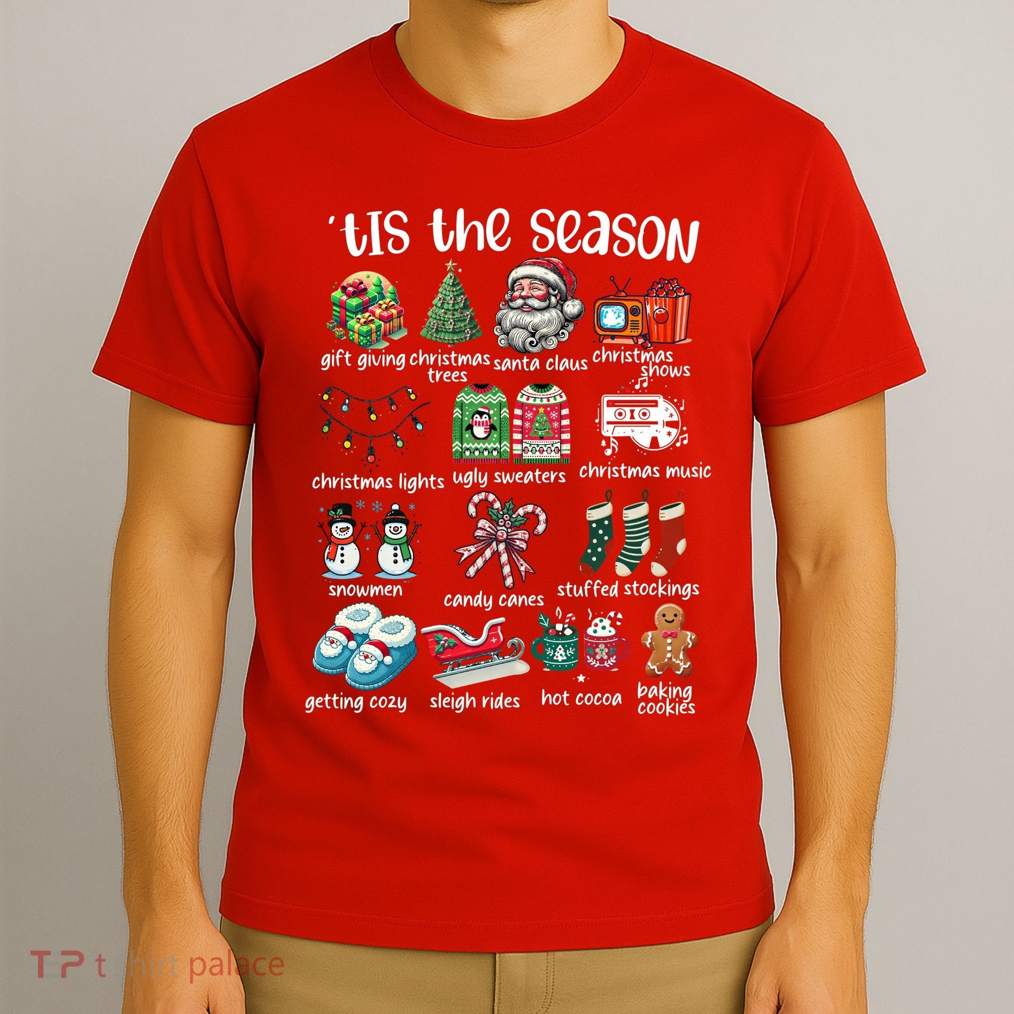 Retro Christmas Tis The Season T-Shirt
