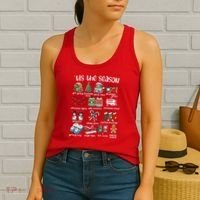 Retro Christmas Tis The Season Women's Tank Top thumb 2