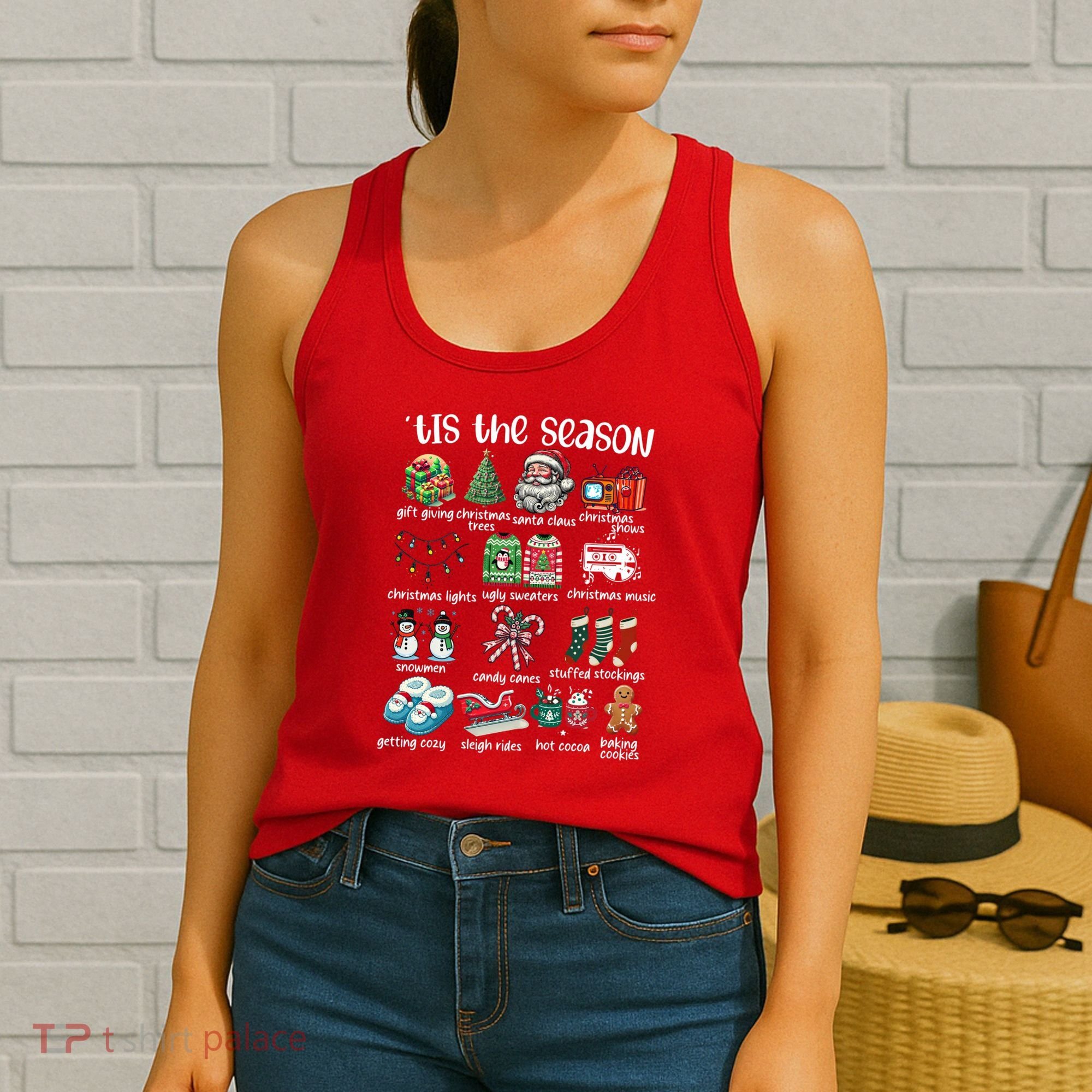 Retro Christmas Tis The Season Women's Tank Top