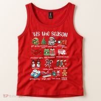 Retro Christmas Tis The Season Tank Top thumb 2