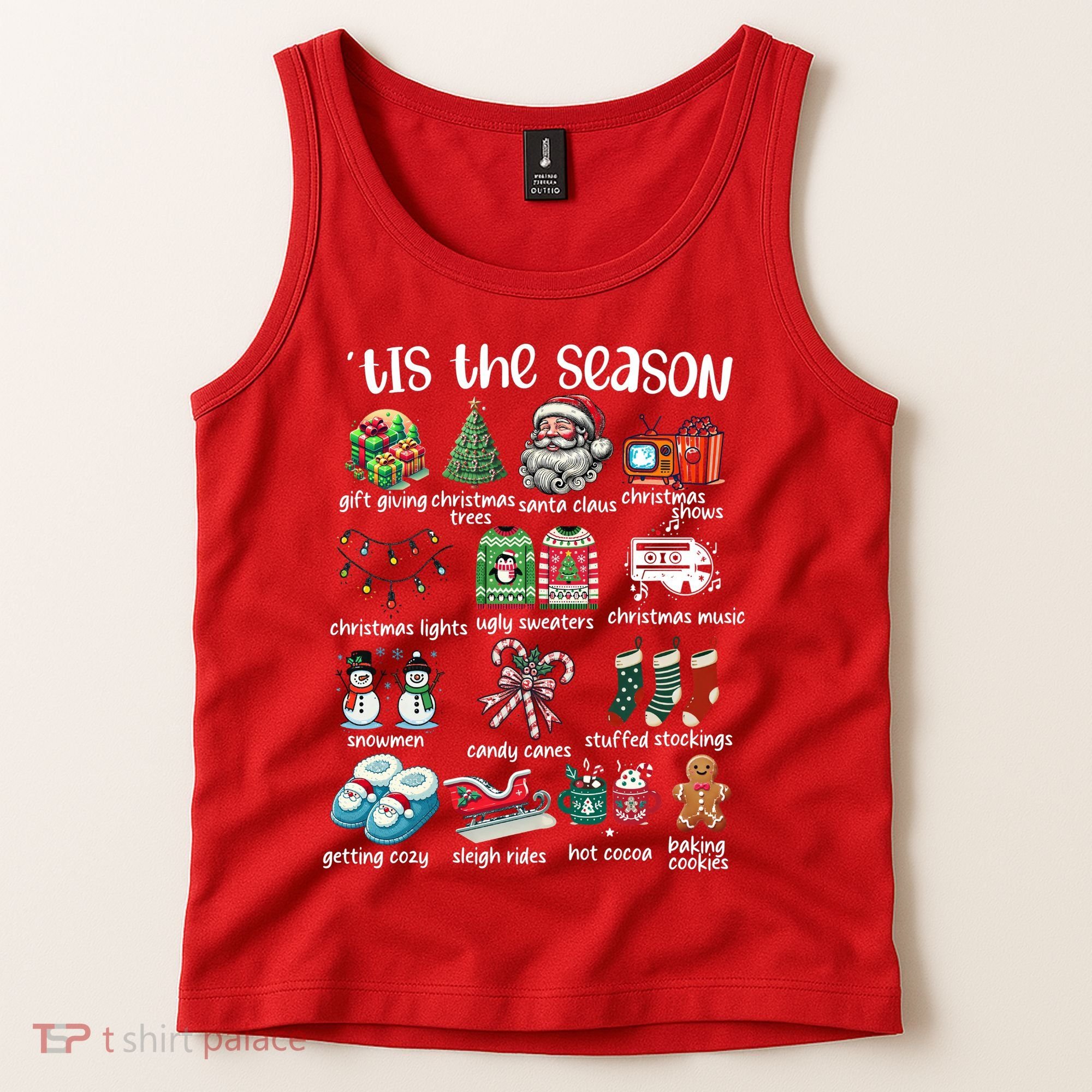 Retro Christmas Tis The Season Tank Top