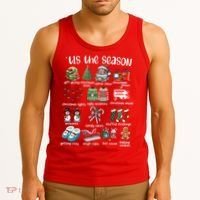 Retro Christmas Tis The Season Tank Top thumb 3