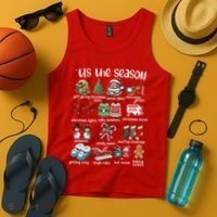 Retro Christmas Tis The Season Tank Top thumb 4