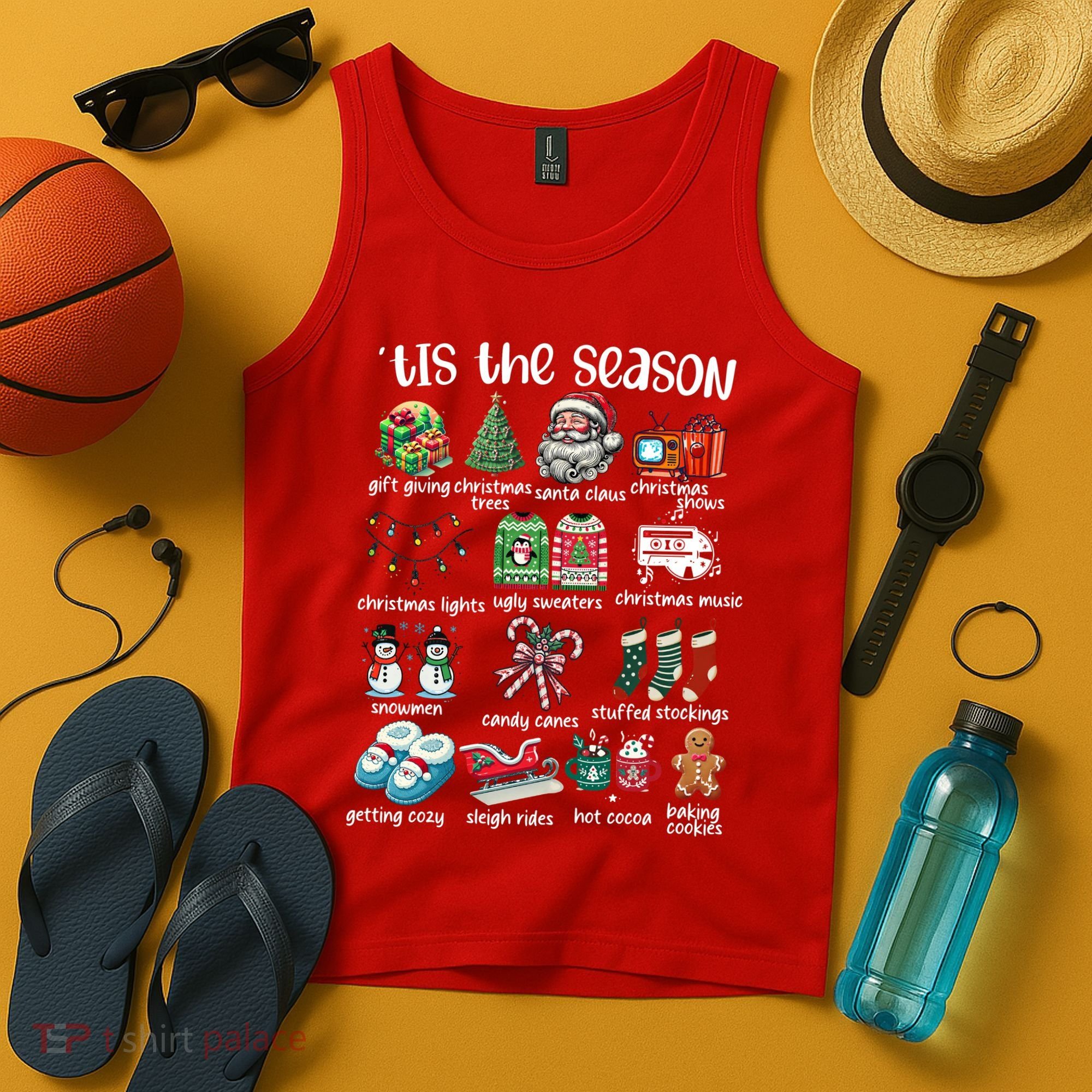 Retro Christmas Tis The Season Tank Top