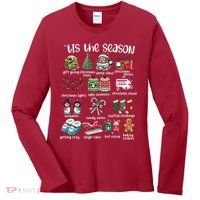 Retro Christmas Tis The Season Women's Long Sleeve Shirt thumb 0