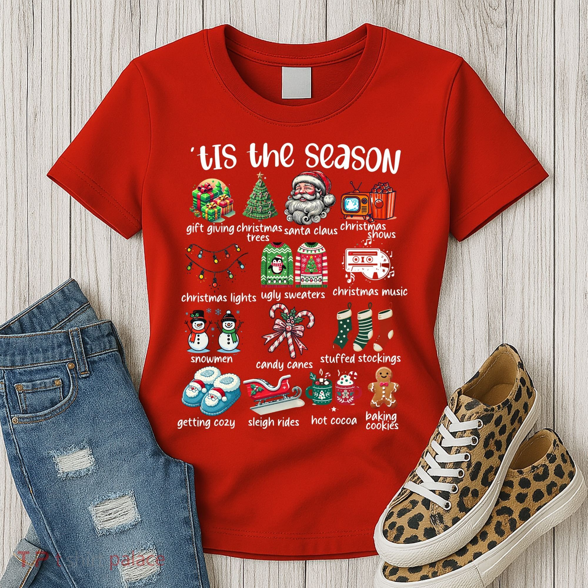 Retro Christmas Tis The Season Women's T-Shirt