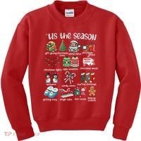 Retro Christmas Tis The Season Kids Sweatshirt thumb 0