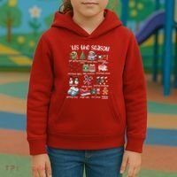 Retro Christmas Tis The Season Kids Hoodie thumb 3