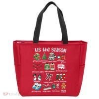 Retro Christmas Tis The Season Tote Bag thumb 0