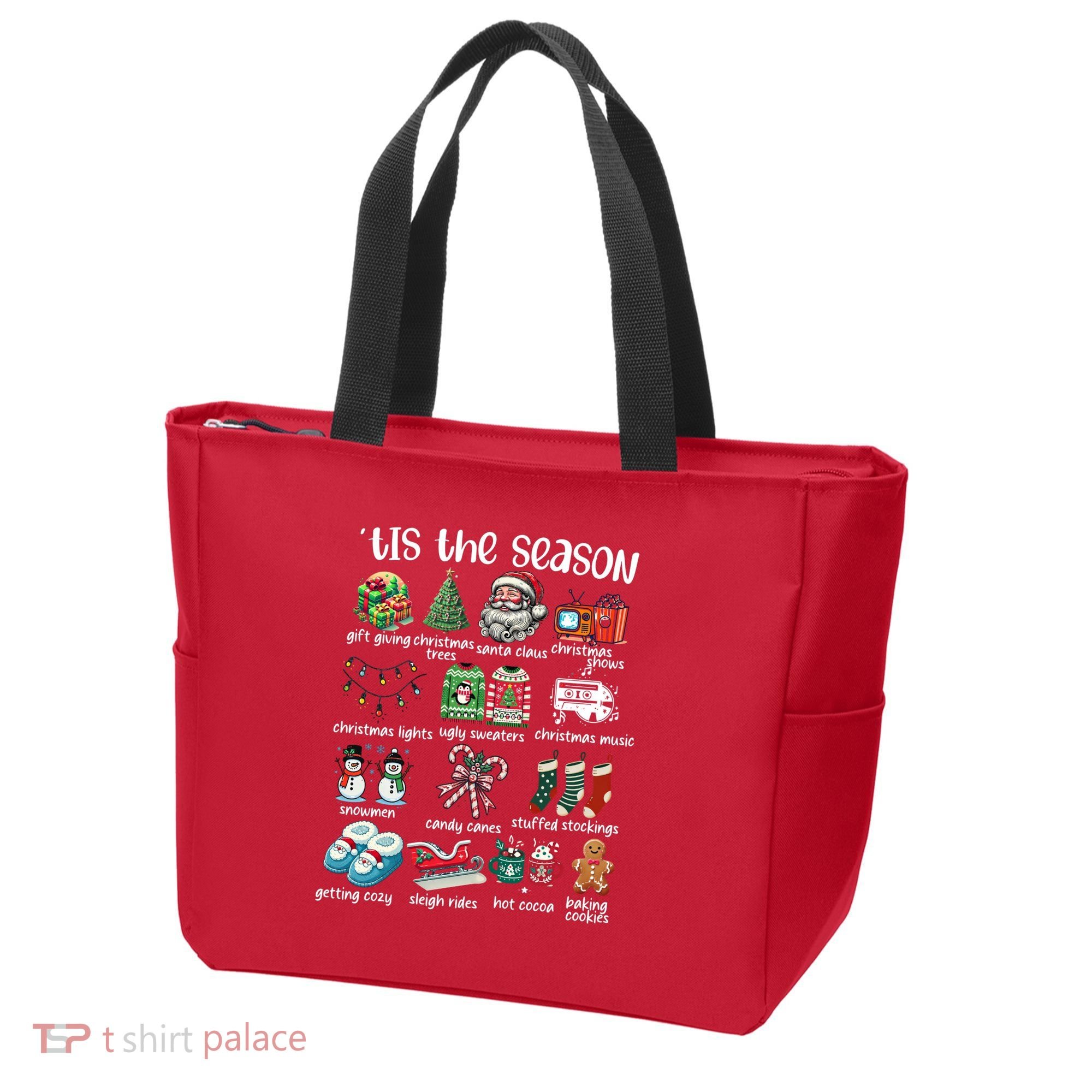 Retro Christmas Tis The Season Tote Bag
