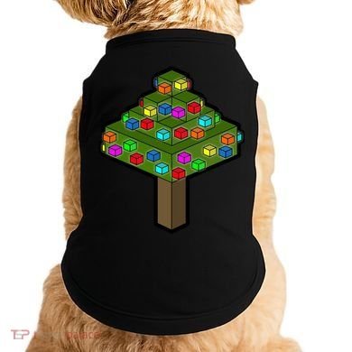 Retro Christmas Tree Blocks Gaming Craft Doggie Tank