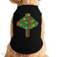 Retro Christmas Tree Blocks Gaming Craft Doggie Tank thumb 0