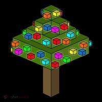 Retro Christmas Tree Blocks Gaming Craft Long Sleeve Shirt thumb 2