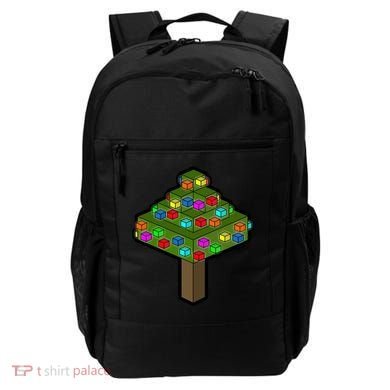 Retro Christmas Tree Blocks Gaming Craft Backpack