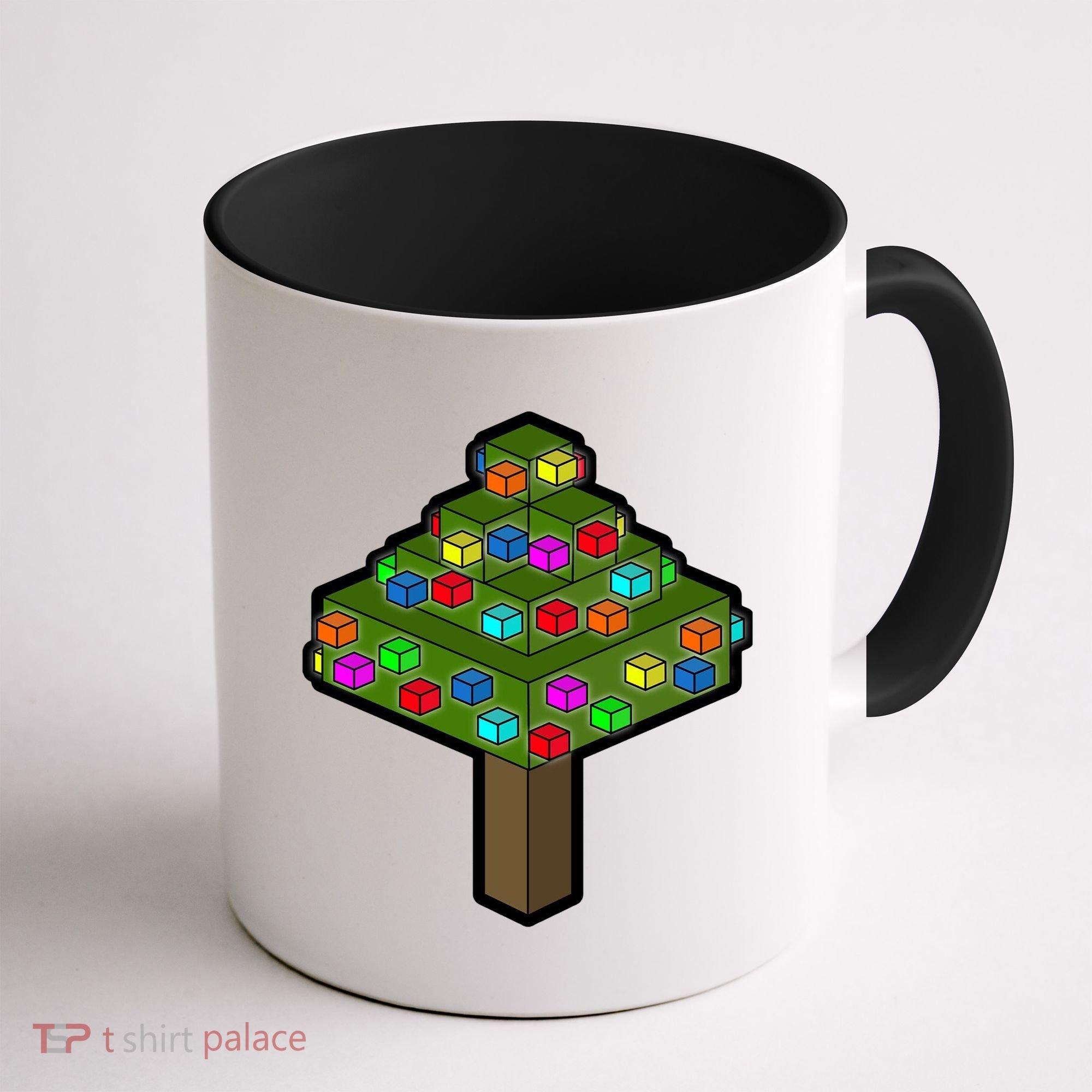 Retro Christmas Tree Blocks Gaming Craft Coffee Mug