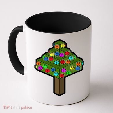 Retro Christmas Tree Blocks Gaming Craft Coffee Mug
