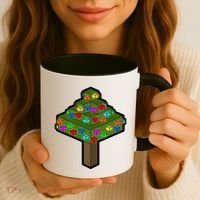 Retro Christmas Tree Blocks Gaming Craft Coffee Mug thumb 3