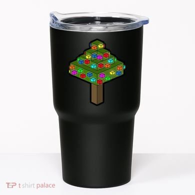 Retro Christmas Tree Blocks Gaming Craft Tumbler