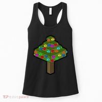 Retro Christmas Tree Blocks Gaming Craft Women's Tank Top thumb 0