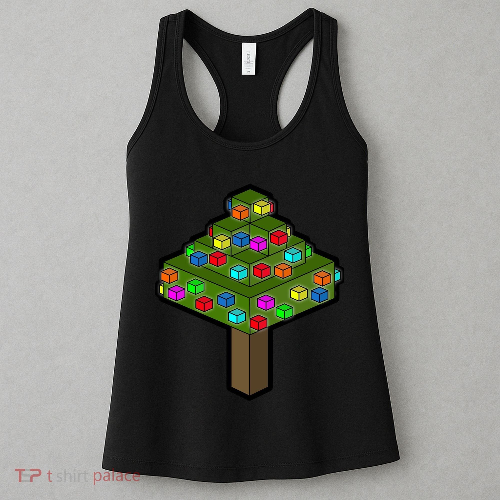Retro Christmas Tree Blocks Gaming Craft Women's Tank Top