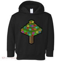 Retro Christmas Tree Blocks Gaming Craft Toddler Hoodie thumb 0