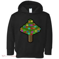 Retro Christmas Tree Blocks Gaming Craft Toddler Hoodie thumb 0